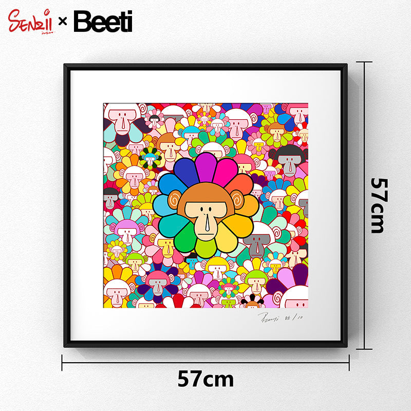 【售罄】SENZII千記商行xBeeti BeetiFamily 《Flower》炫彩版-限量版畫