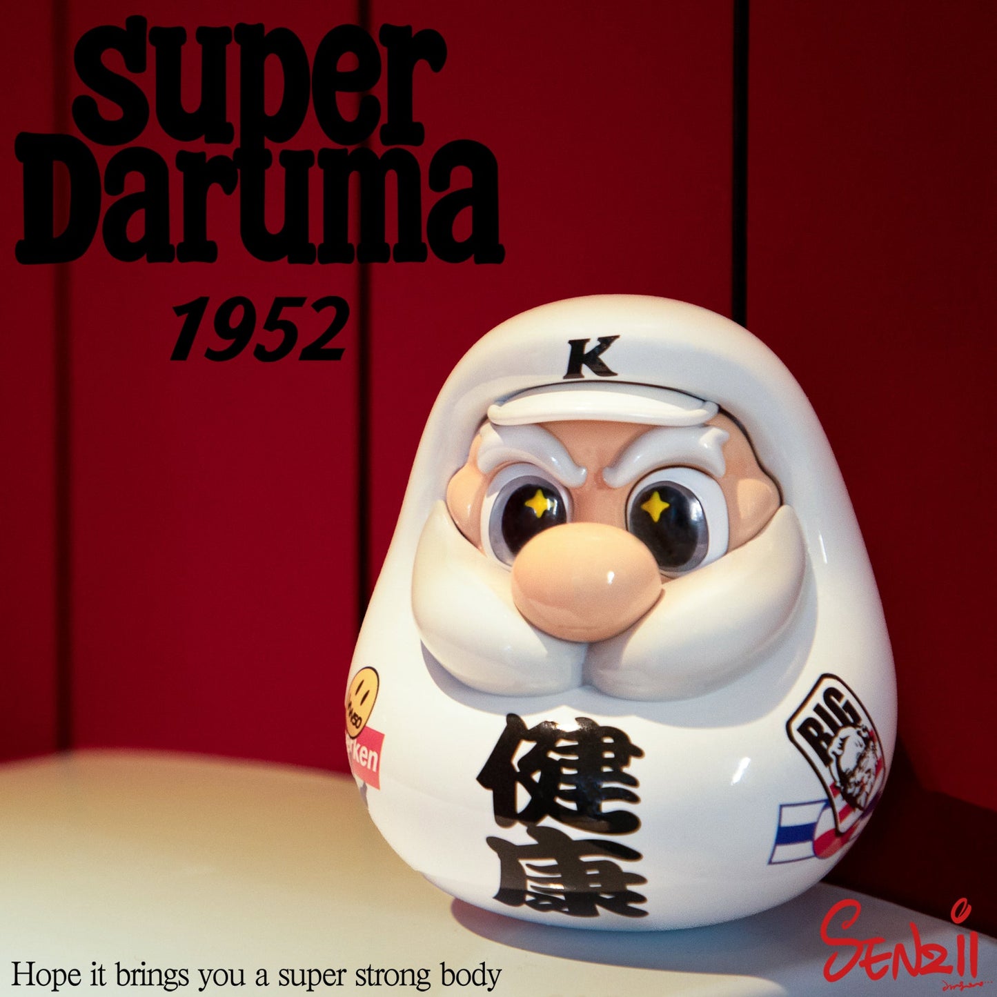 "In Stock" SENZII x God of Wealth Courtyard Super Daruma - Health