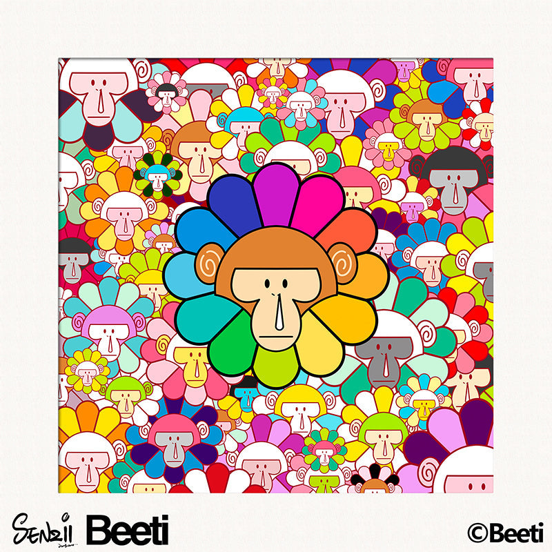 【售罄】SENZII千記商行xBeeti BeetiFamily 《Flower》炫彩版-限量版畫