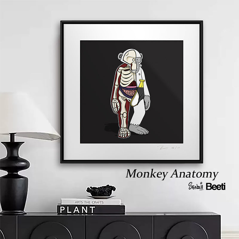 【現貨】SENZII千記商行xBeeti BeetiFamily 半解剖《Monkey Anatomy》限量版畫