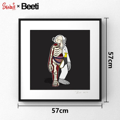 【現貨】SENZII千記商行xBeeti BeetiFamily 半解剖《Monkey Anatomy》限量版畫