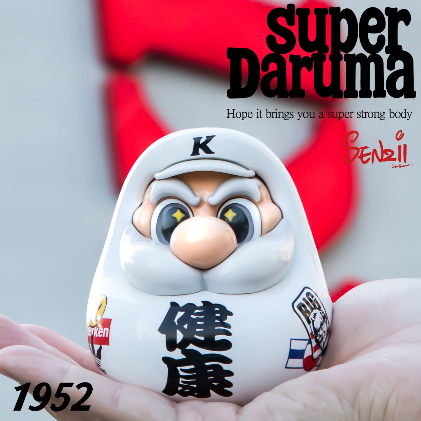 "In Stock" SENZII x God of Wealth Courtyard Super Daruma - Health